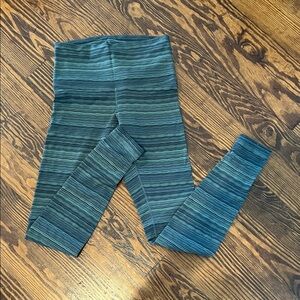 Lululemon Athletica Blue Striped Leggings
